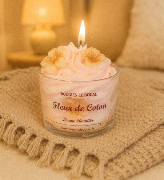 bougie chantilly fleur de coton